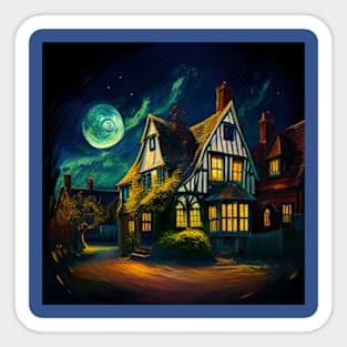 Starry Night Over Godric's Hollow Sticker